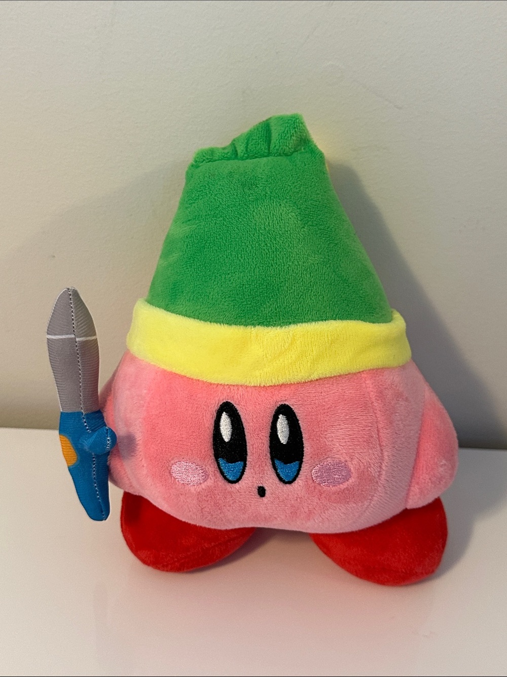 Kirby Plush Toy 9" with Sword Hat Link Edition Zelda Crossover Stuffed Character